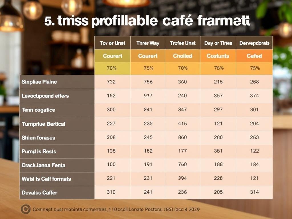 Самые прибыльные форматы кафе. Сравнительная таблица форматов